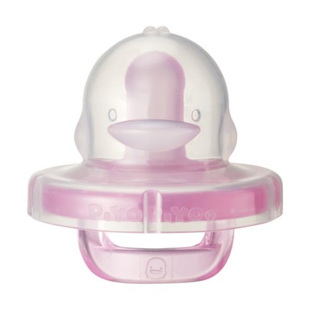 C03-50-PIYO PIYO 黃色小鴨 親乳感安撫奶嘴 (粉), 0歲以上現貨