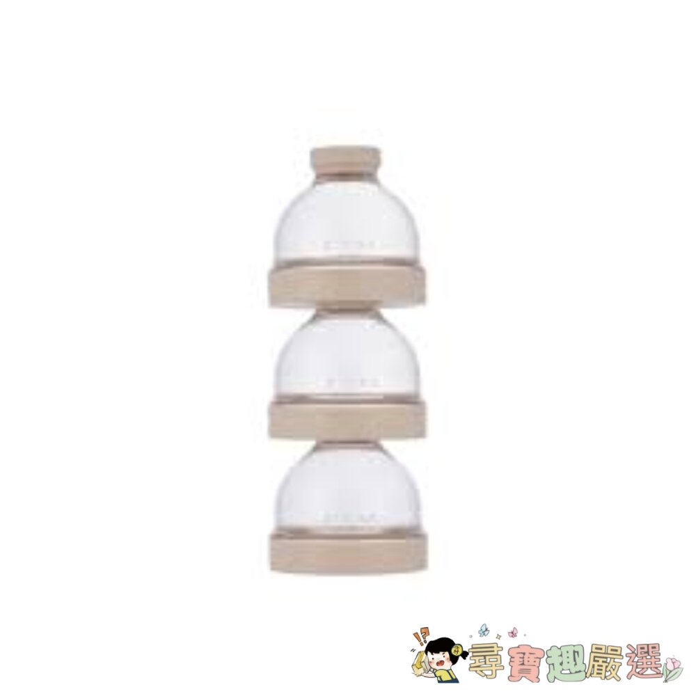 Simba小獅王辛巴神奇定量3層奶粉罐,肉桂捲米色,每層約可盛裝約63g奶粉量/120ml液(盒損)現貨