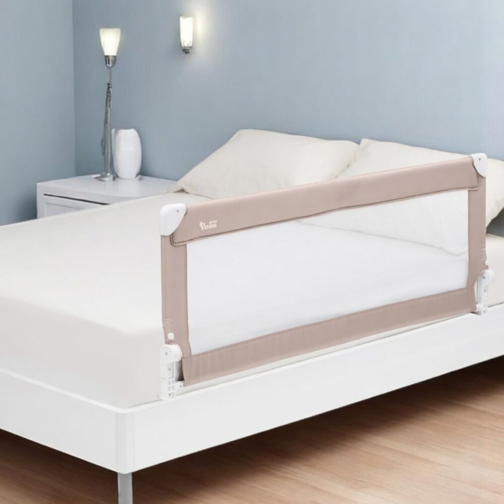 C03-60-YODA 優的寶貝 1鍵快收兒童用床邊護欄, 149.5 x 56.5cm, 暖沙米現貨