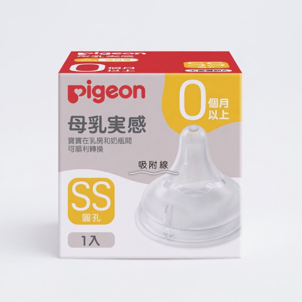 C03-67-Pigeon 貝親 寬口母乳實感 奶瓶用奶嘴 SS, 0個月以上[盒損]現貨