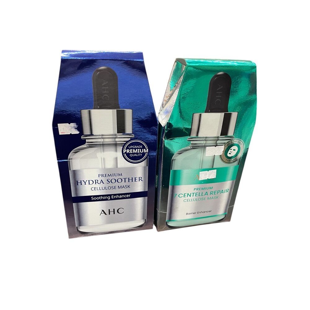 E01-47 - AHC安瓶精華天絲纖維面膜[玻尿酸保濕]5片盒/AHC安瓶精華植萃纖維面膜[7重修護積雪草]5片 公司貨正品 可集點