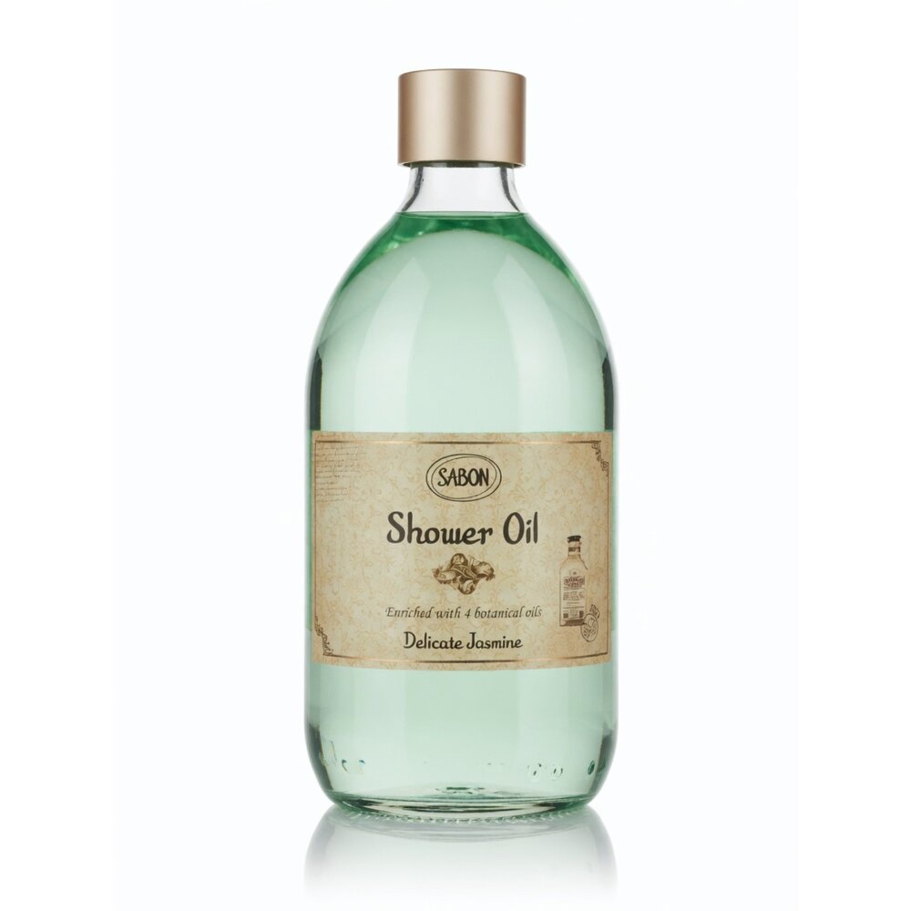 E05-7-SABON 沐浴油 茉莉花語/白茶沐浴油 500ml 正品[無壓頭]現貨