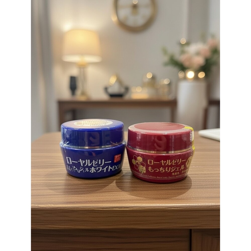 E06-33-OZIO 蜂王乳 美白潤白凝露EX藍罐/OZIO 蜂王乳 保濕EX紅罐 平行輸入現貨