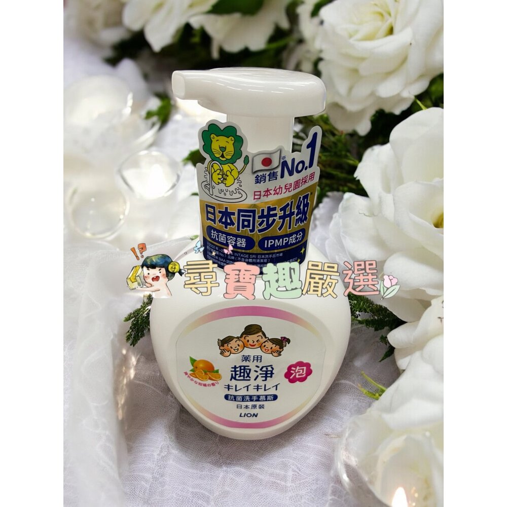 F03-17-日本獅王趣淨洗手慕斯 清爽柑橘 250ml  F03-17
