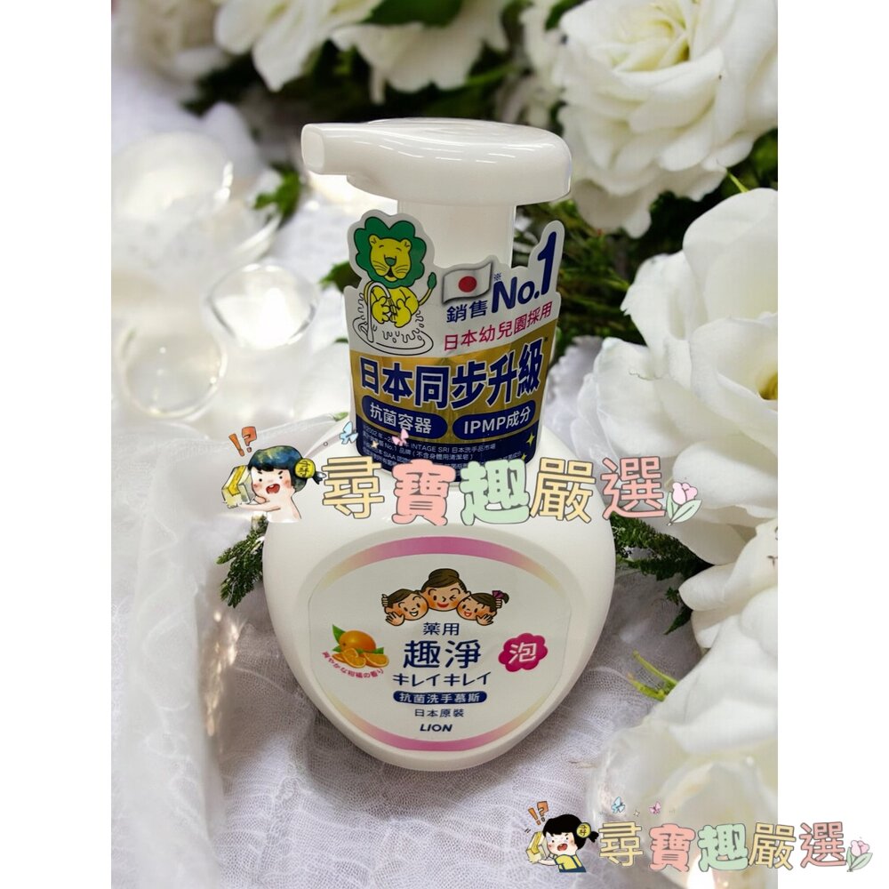 日本獅王趣淨洗手慕斯清爽柑橘250mlF03-17現貨