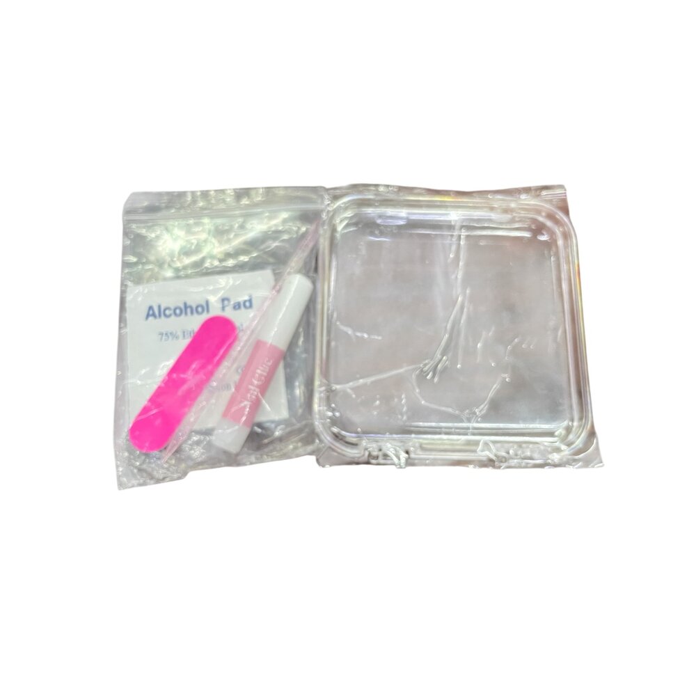 玫瑰蝴蝶結造型甲片+膠+收納盒 穿戴甲(袋裝) 多系列-圖片-12