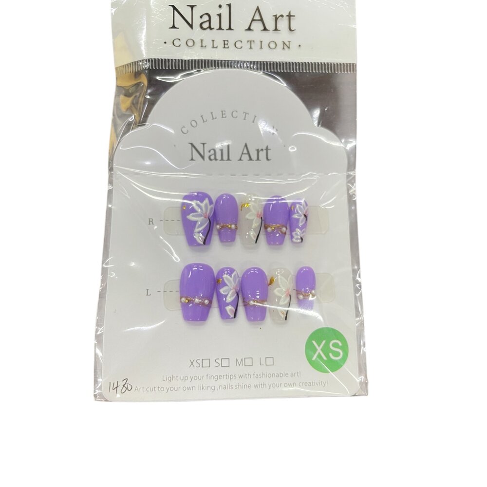 玫瑰蝴蝶結造型甲片+膠+收納盒 穿戴甲(袋裝) 多系列-圖片-3