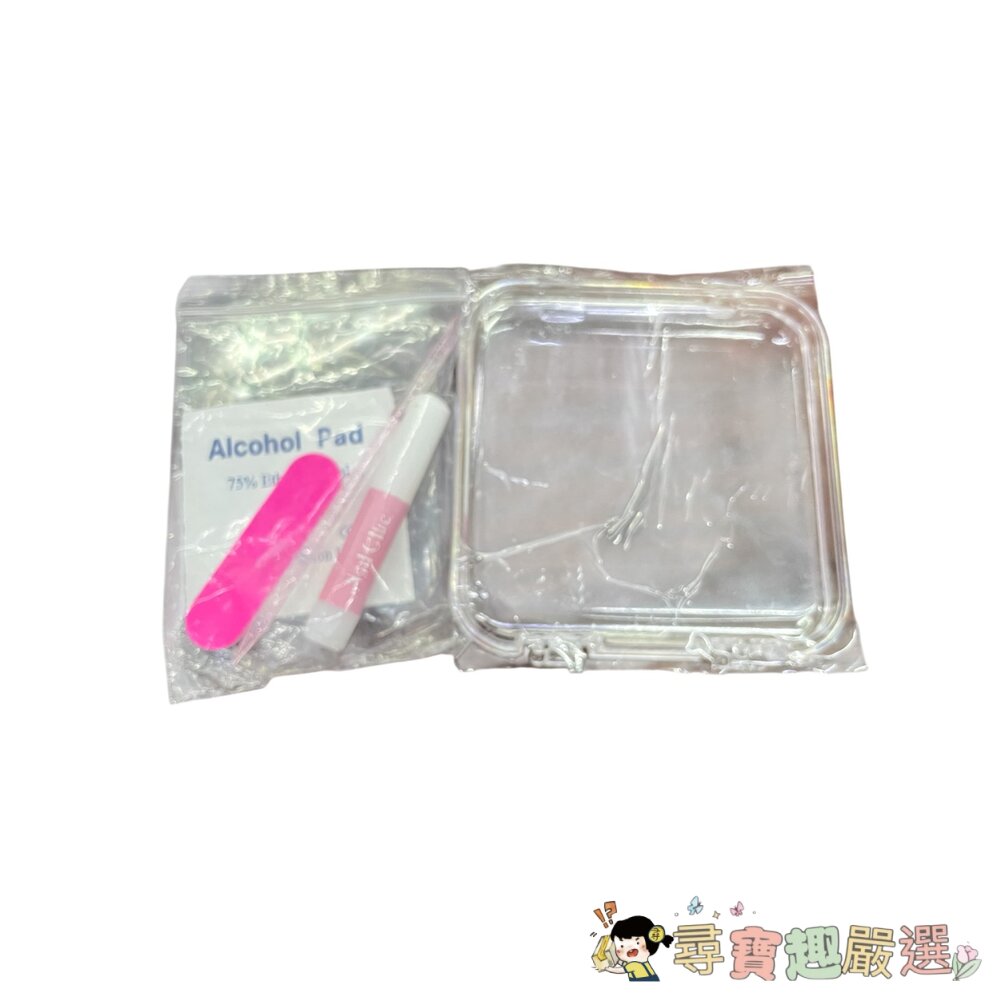玫瑰蝴蝶結造型甲片+膠+收納盒 穿戴甲(袋裝) 多系列現貨-圖片-12