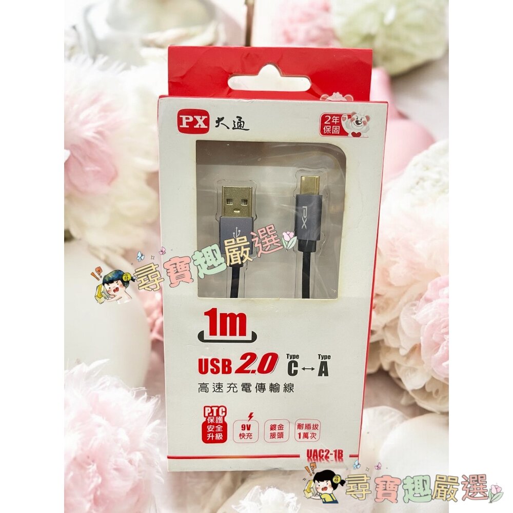 大通PX 充電傳輸線 USB2.0高速充電線 PD充電線 1米 60W240W 公司正品現貨 H02-3現貨-圖片-2