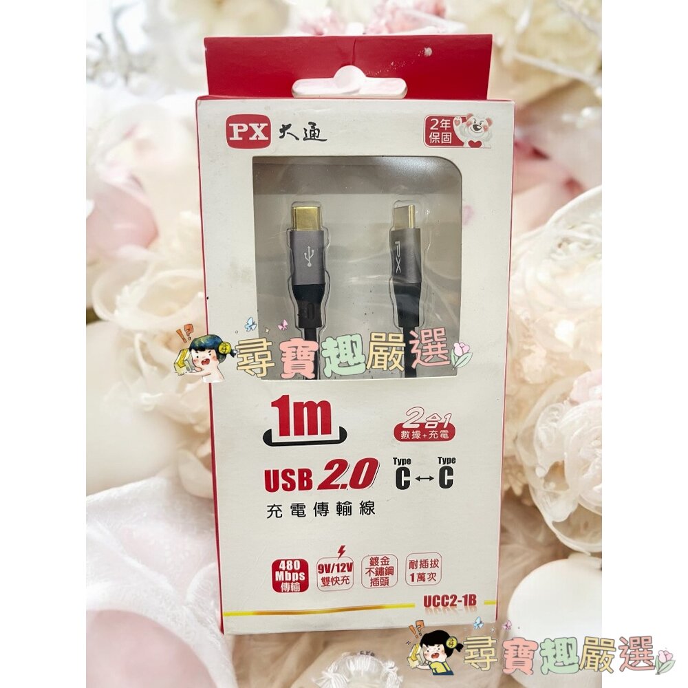 大通PX 充電傳輸線 USB2.0高速充電線 PD充電線 1米 60W240W 公司正品現貨 H02-3現貨-圖片-3