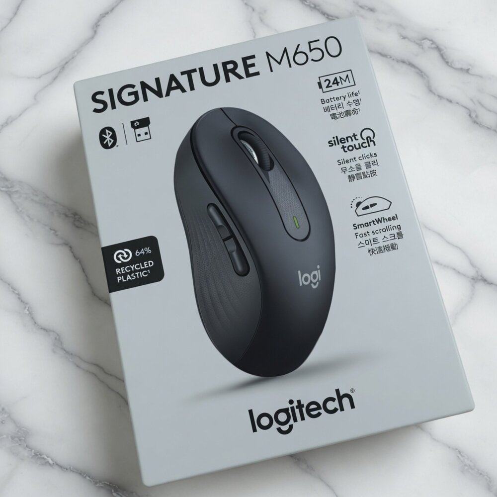 H03-27-Logitech羅技 M650無線滑鼠 九成新 黑色/粉色 (展示機)現貨