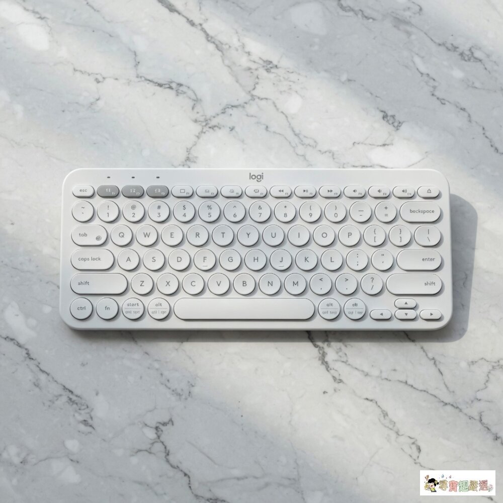 24H出貨九成新 展示機 盒損 Logitech羅技 K380無線藍芽鍵盤白色/粉色/紫色/灰色 無接收器 5-5現貨-圖片-2