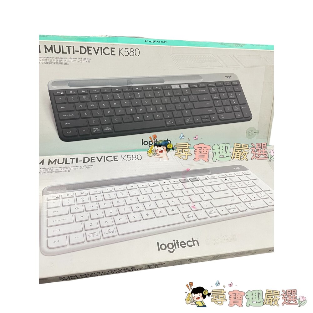 Logitech羅技 K580超薄跨平台無線藍芽鍵盤石磨黑、白色/K380無線藍芽鍵盤白色無接收器(展示機)/K380無-圖片-3