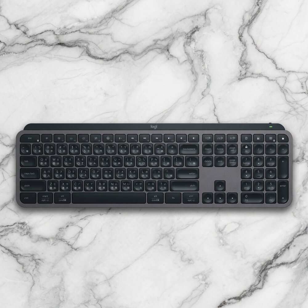 H04-13-Logitech 羅技 MX Keys S 黑色 (九成新)(有接收器)現貨