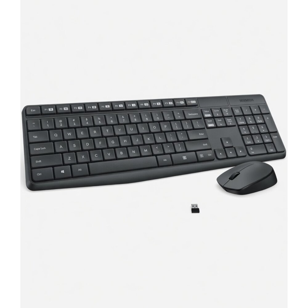 H04-14-logitech 羅技 無線鍵盤滑鼠組 公司貨, MK235, 灰色, 鍵盤 + 滑鼠現貨