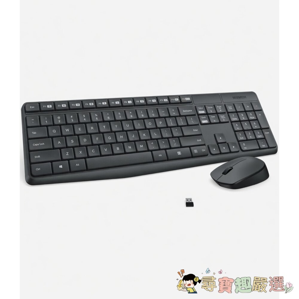 logitech 羅技 無線鍵盤滑鼠組 公司貨, MK235, 灰色, 鍵盤 + 滑鼠現貨 封面照片