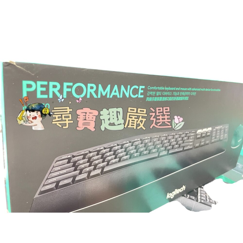 H04-15-Logitech羅技 MK850 無線鍵盤滑鼠組 盒損品展示機九成新 公司貨