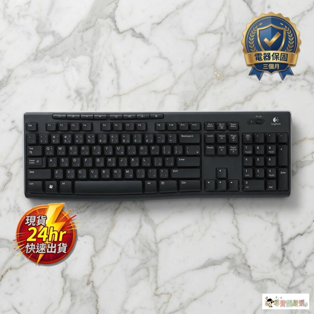 24H出貨現貨 9成展示機 盒損 無線 藍芽 鍵盤 電競 桌機 Logitech羅技 K270無線鍵盤 5-7現貨 封面照片