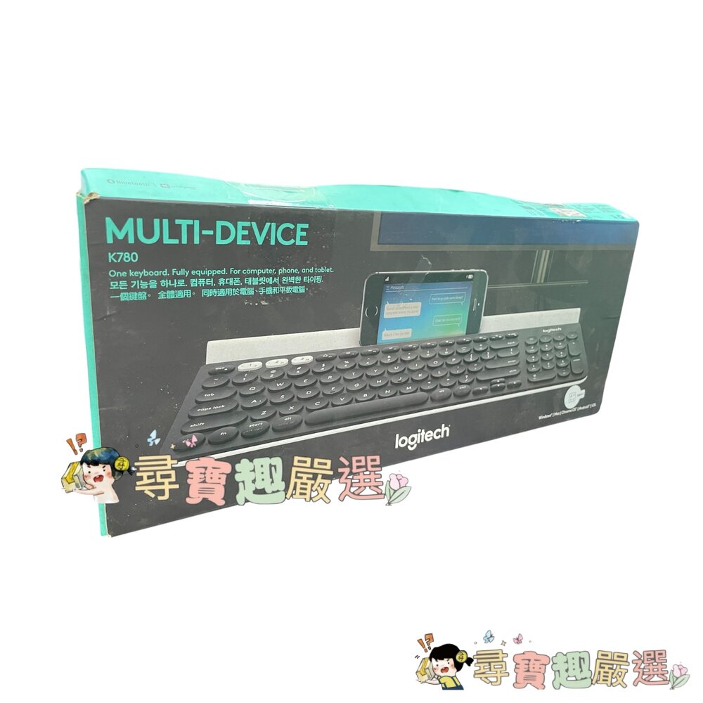 Logitech羅技 K780多功能無線鍵盤 盒損品九成新 公司貨現貨 封面照片