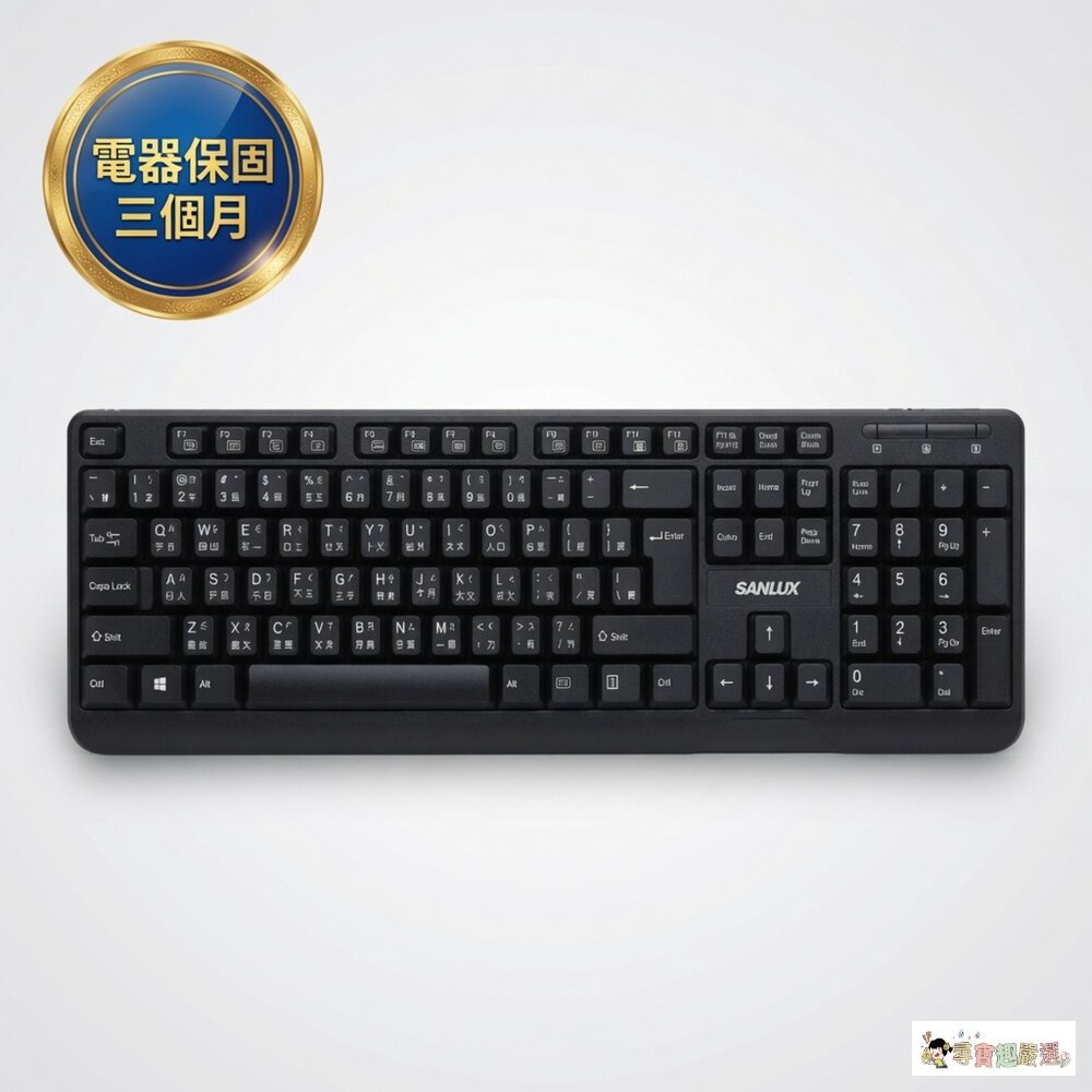 24H出貨現貨裸裝SANLUX台灣三洋USB有線薄膜鍵盤(SYKB-08)現貨