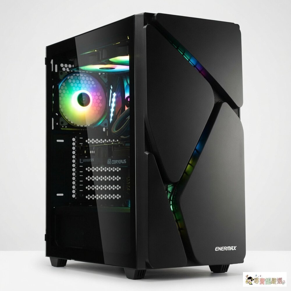 24H出貨MarbleShell MS30 ARGB 冰曜石 (黑) ATX 電腦機殼[裸裝無盒]現貨 封面照片