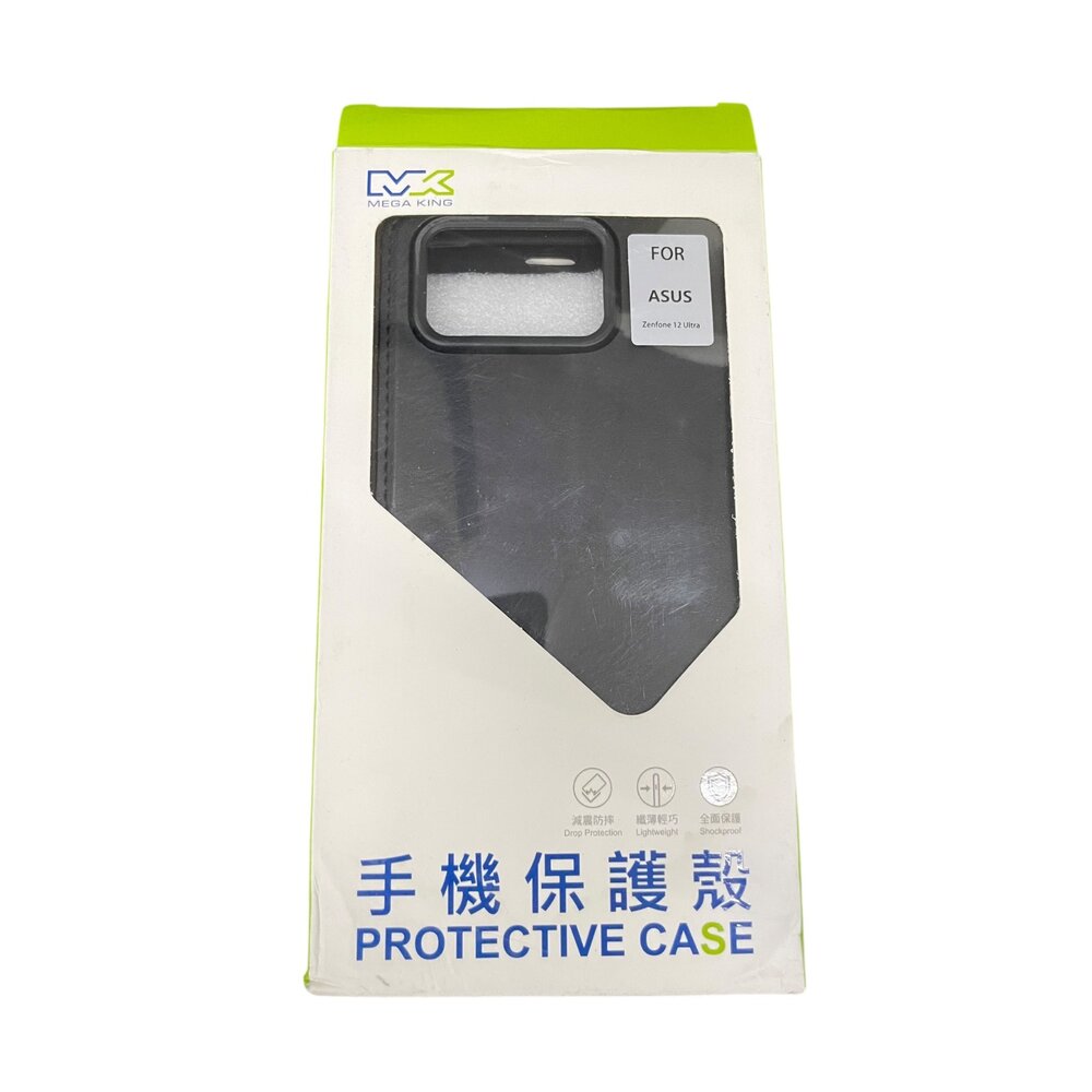 AIR COAT ASUS華碩 Zenfone 12 Ultra 黑灰撞色掀蓋皮套/MEGA KING ASUS ROG-圖片-1