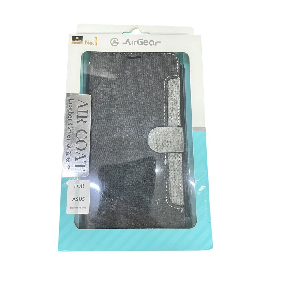 AIR COAT ASUS華碩 Zenfone 12 Ultra 黑灰撞色掀蓋皮套/MEGA KING ASUS ROG-圖片-3
