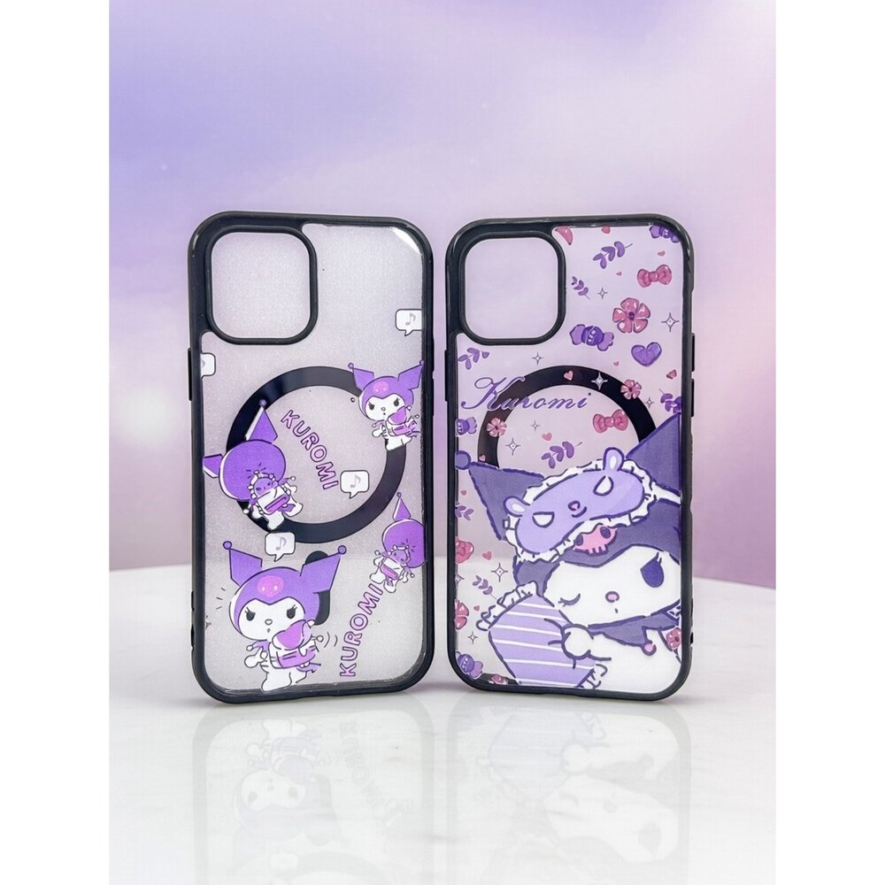 H07-46-Kuromi庫洛米 iPhone 手機殼 iPhone 12 Kuromi 多角度可愛/生氣表情/Kuromi庫洛米 i