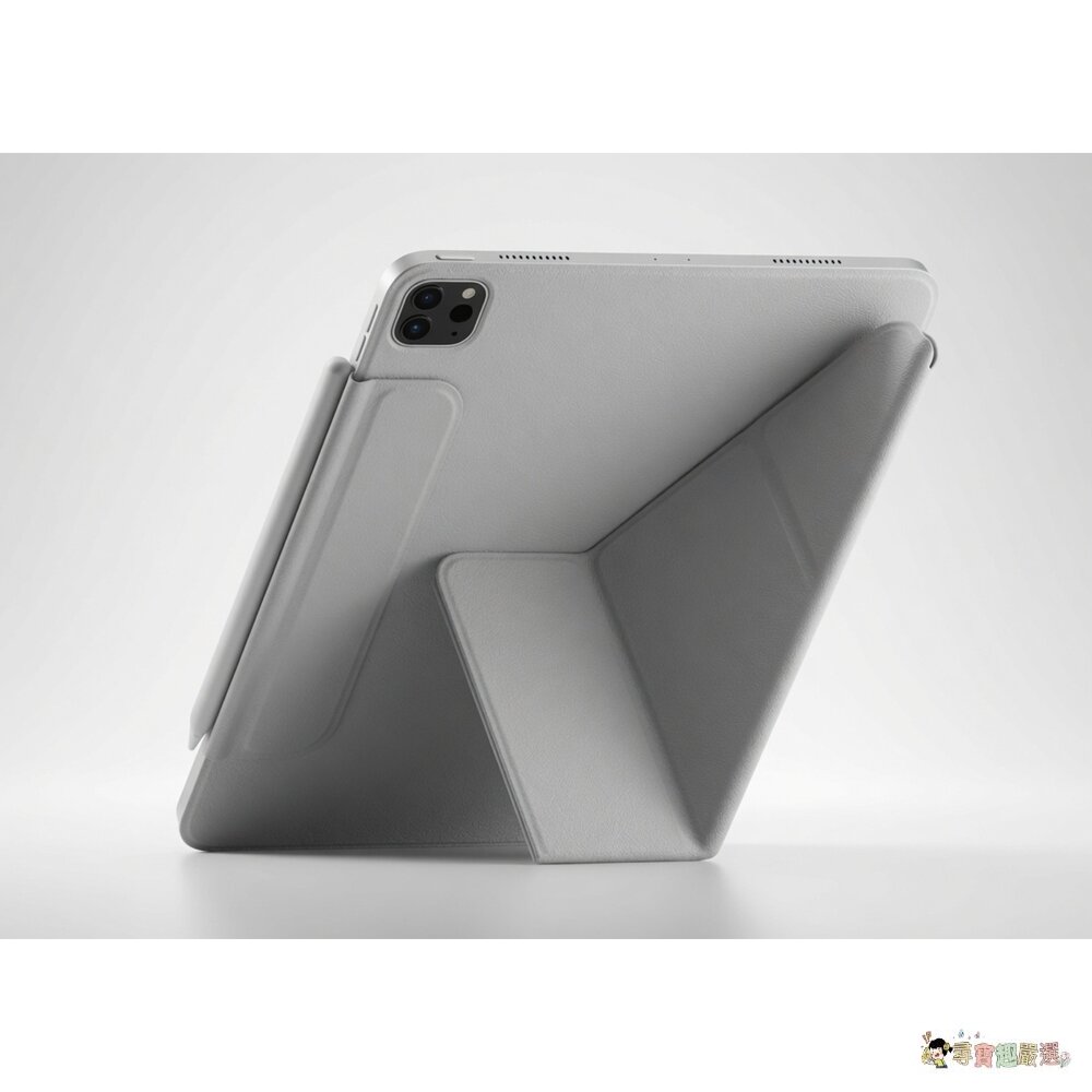 24H出貨現貨 簡約  iPad Pro 11吋 2024版 磁吸搭扣雙面夾多折皮套 灰色現貨 封面照片