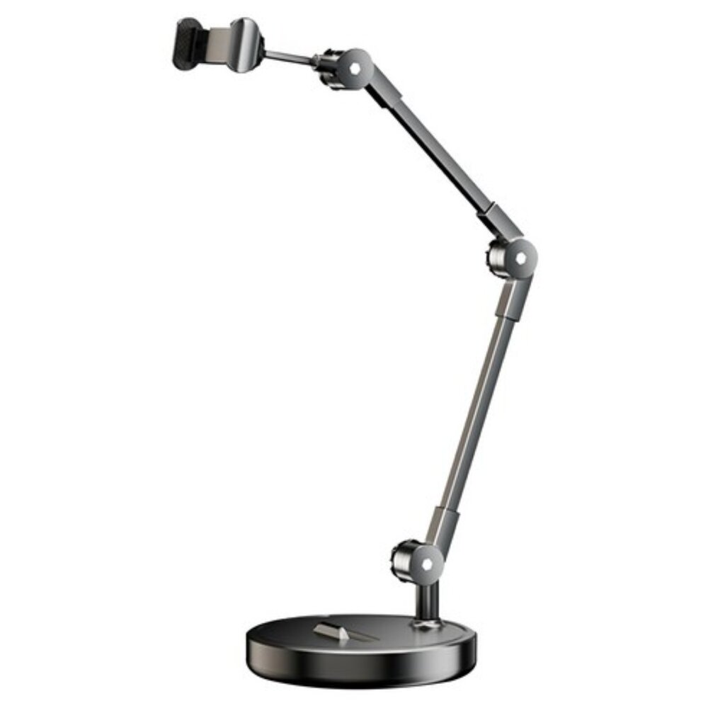 H09-21-桌面型多功能手機/平板懸臂支架 (附重力底座)現貨