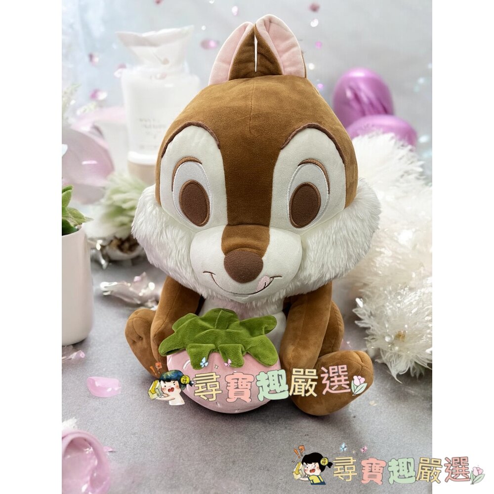 全新正版授權 有鐳標 迪士尼 櫻花版奇奇蒂蒂超大隻造型玩偶 HOLA限定款 高質感 J01-1現貨 封面照片