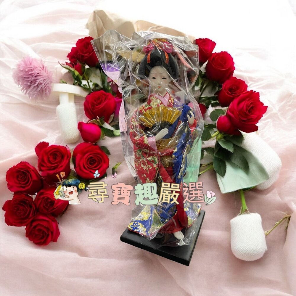 日本和服藝妓娃娃 人偶 擺件品 精緻 全新帶盒-圖片-1