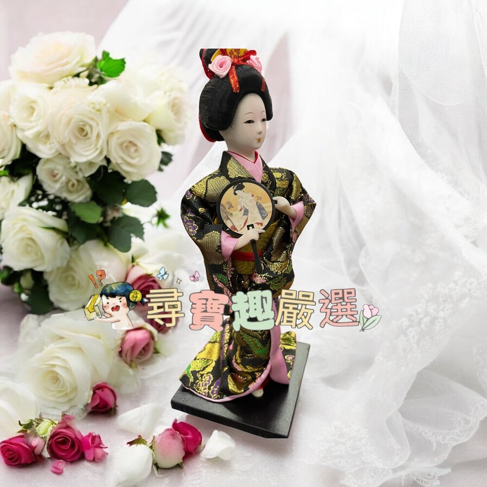 日本和服藝妓娃娃 人偶 擺件品 精緻 全新帶盒-圖片-5