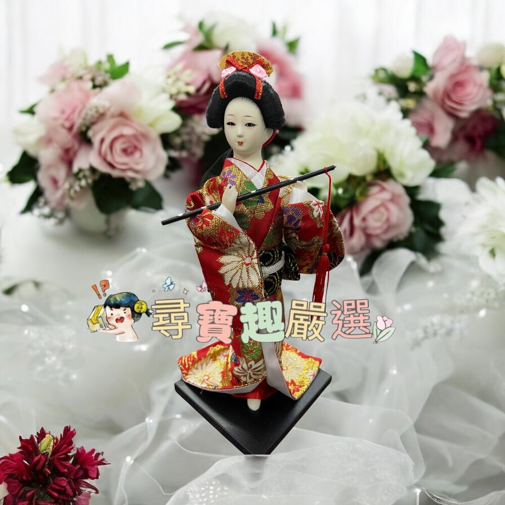 日本和服藝妓娃娃 人偶 擺件品 精緻 全新帶盒-圖片-6