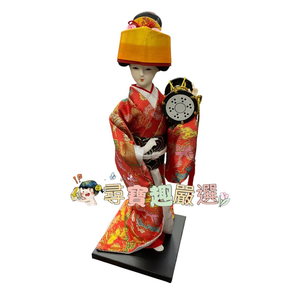 日本和服藝妓娃娃 人偶 擺件品 精緻 全新帶盒-圖片-7