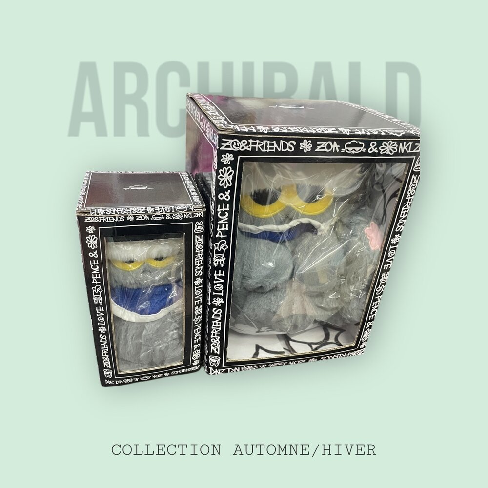 J01-9-ZOA & FRIENDS ZOA 灰色貓頭鷹(大)/ZOA 灰色貓頭鷹(小)/ZOA & FRIENDS 白色太陽花(