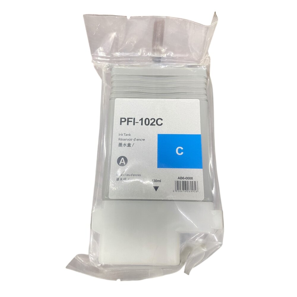 佳能墨水盒 PFI-102C 藍色130ml/PFI-102Y 黃色130ml/PFI-102M 紅色130ml/PFI-圖片-1