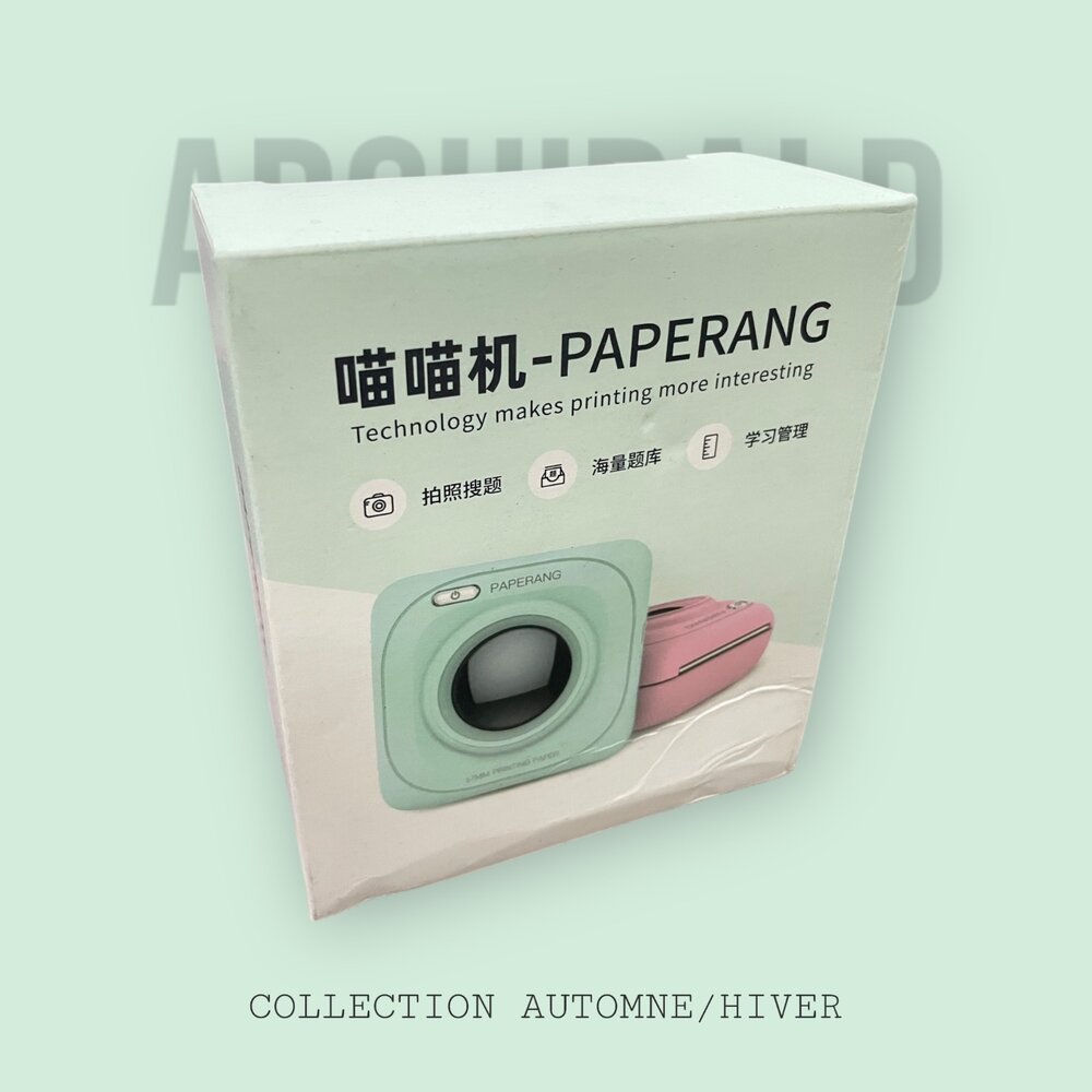 J02-15-頤頤仔 PAPERANG 迷你口袋熱感應印表機 喵喵機 打印機 藍色款現貨