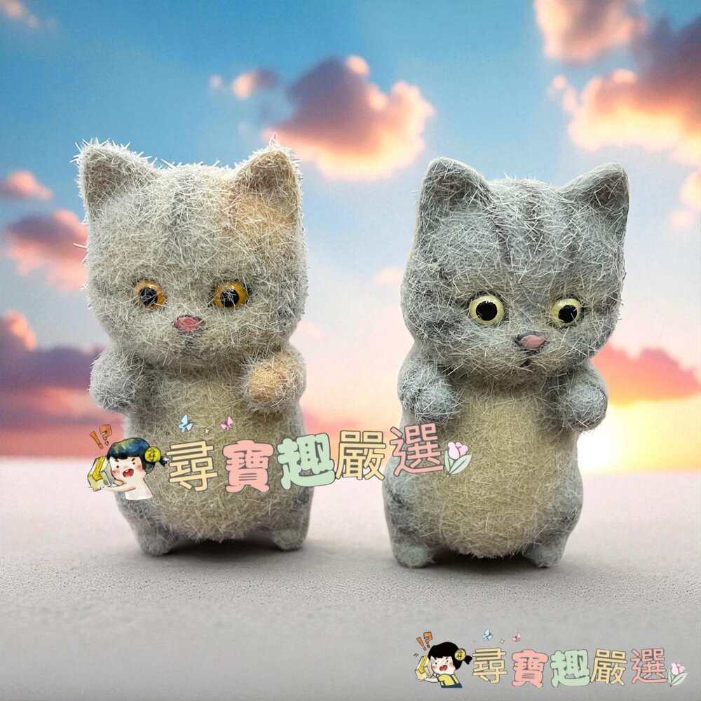 立體站立小貓擺件 銀貓/金貓 高度約10公分現貨 封面照片
