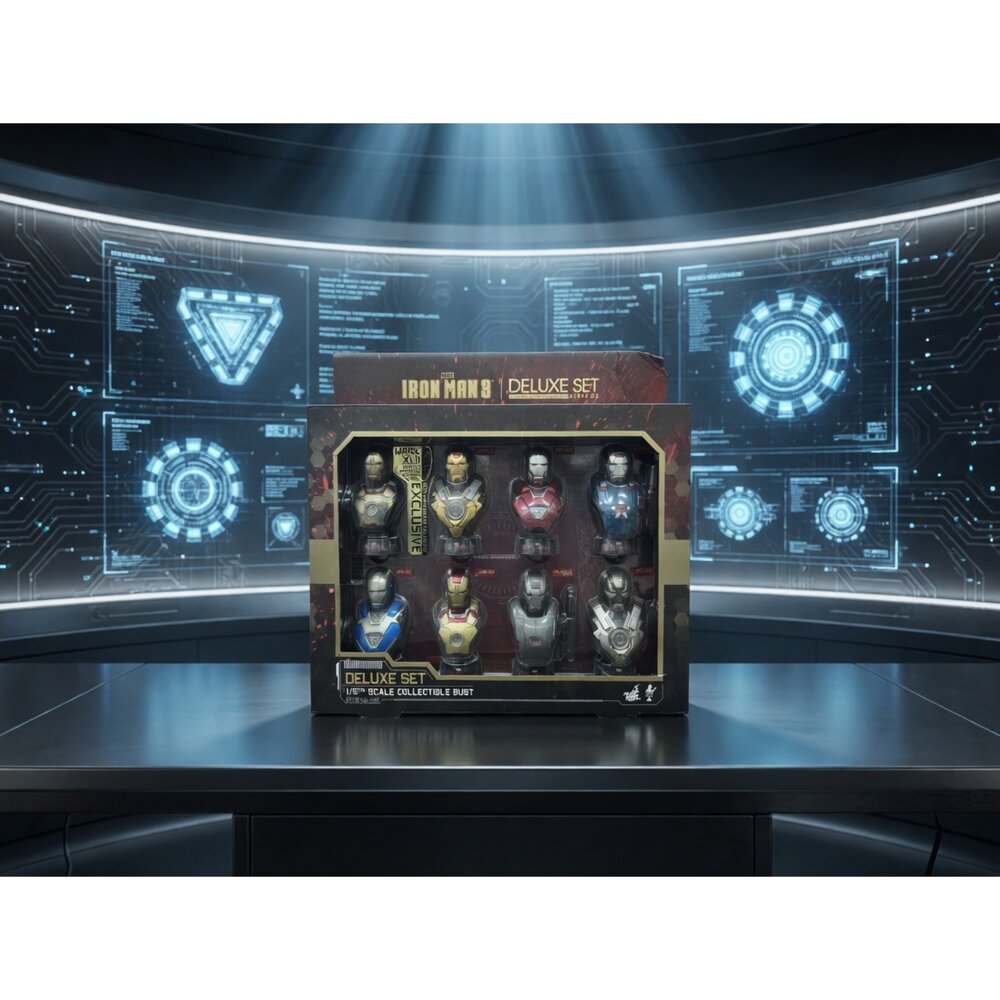 J04-41-IRON MAN 3 DELUXE  SET 鋼鐵人全系列 收藏品 有雷標 現貨 [盒損]現貨