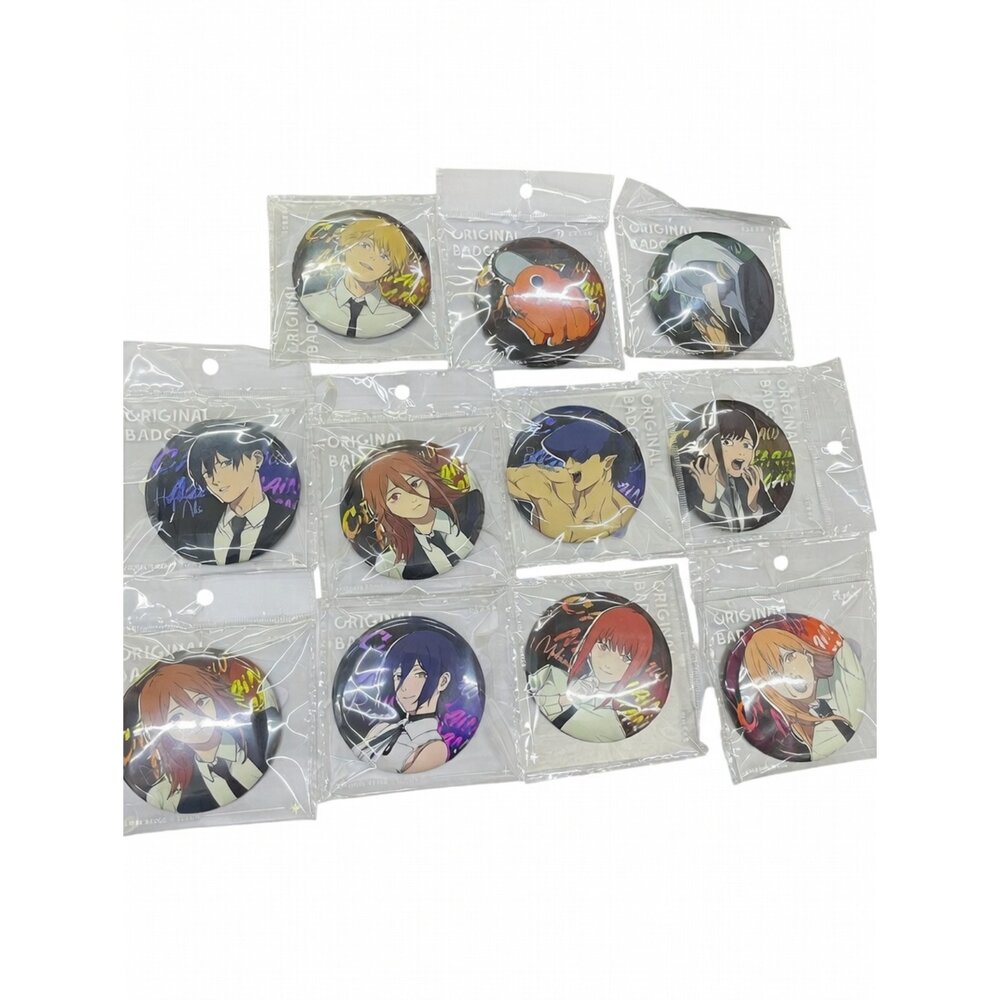 J04-50-《鏈鋸人》(Chainsaw Man) 原創設計馬口鐵徽章｜電次 Denji/波奇塔 (Pochita)/暴力魔人Gal