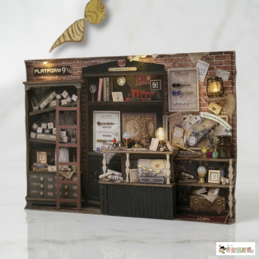 24H出貨CuteBee DIY手工組裝立體袖珍屋(型號F-032B/帶LED燈娃娃屋)2-1現貨-圖片-2