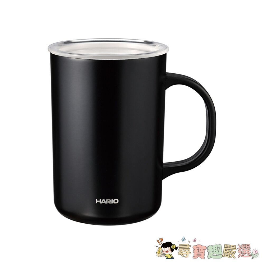 HARIO 黑色真空雙層馬克杯   470ml現貨 封面照片