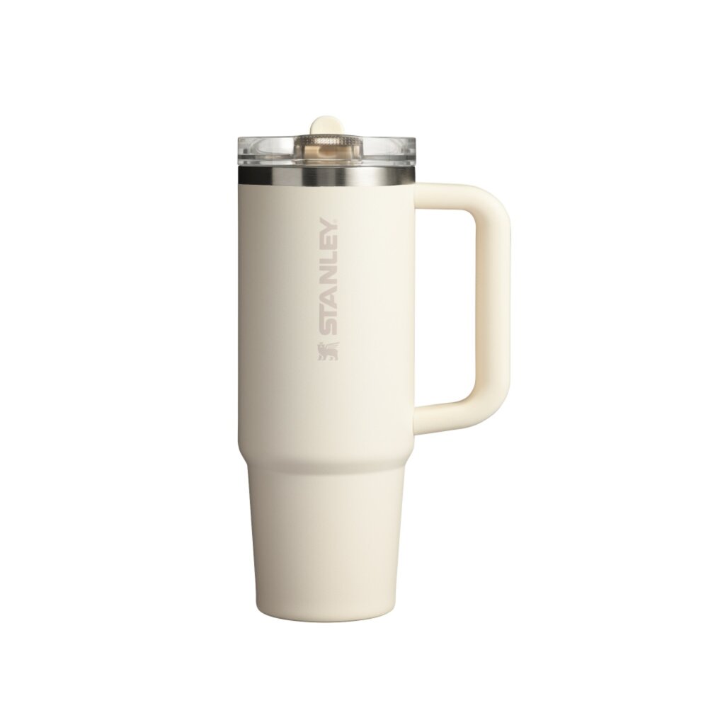 L01-18-STANLEY 台灣公司貨 防漏吸管隨手杯, 象牙白, 880ml現貨
