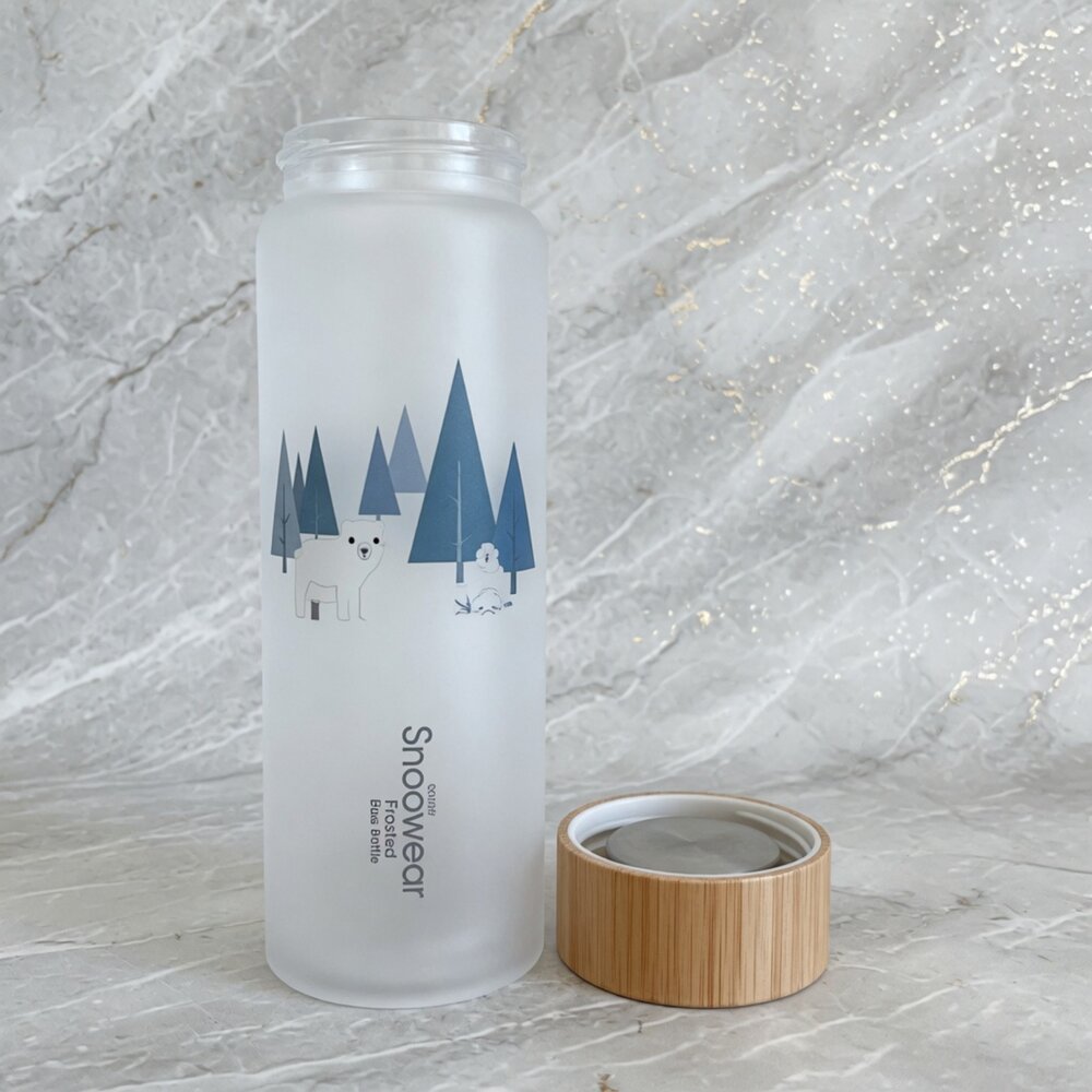 L01-75-康寧 SNAPWARE 耐熱玻璃水瓶 冬夜森林, 630ml現貨