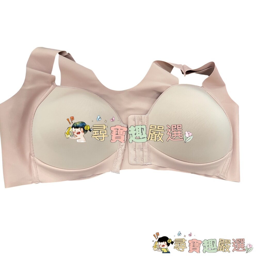 灰色美背 大尺碼內衣 50/115 附胸墊/粉色前扣素面無痕大尺碼內衣 48/110/淺紫色素面大尺碼內衣 48/110-圖片-5