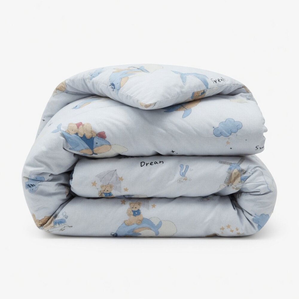 L07-48-BELLE VIE 韓版雙面針織可水洗被, 200 x 150cm, 鯨魚, 2.3kg, 1個現貨