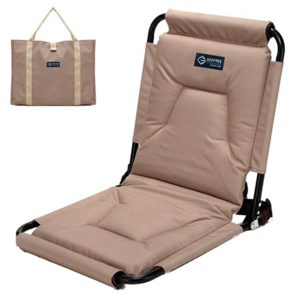 L07-49-Geofree 紓壓落地露營椅(米色)+收納袋現貨