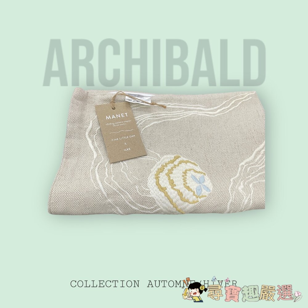 FINE LITTLE DAY 抱枕套 VAG 聯名波浪條紋 38*58/MANET 海系列水母刺繡 38*58/小人刺-圖片-3