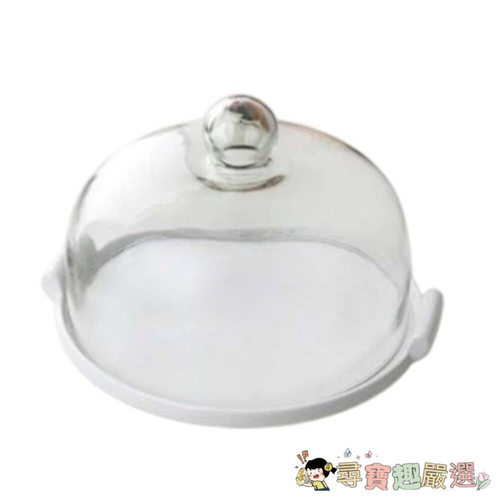 Fuco 居家咖啡館陶瓷底座蛋糕罩 (大), 白色現貨 封面照片